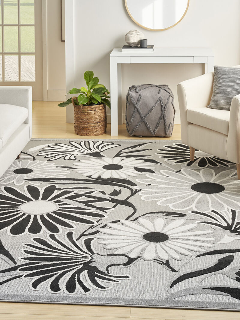 Aloha ALH33 Black/White 9' x 12' Rug