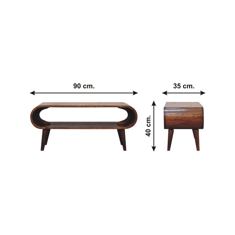Amaya  Solid Wood Chestnut Coffee Table