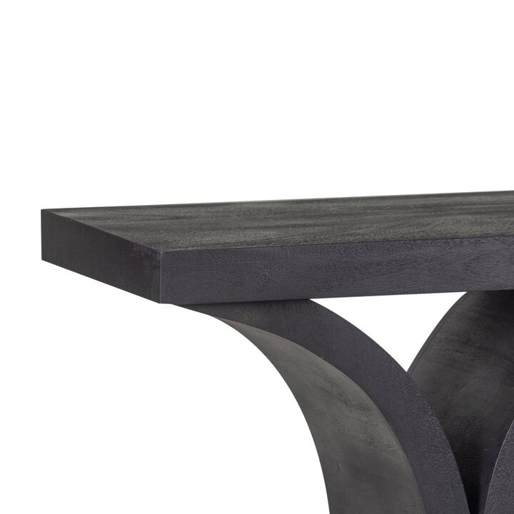 Porter Designs Brockton Solid Mango Wood Console Table, Black