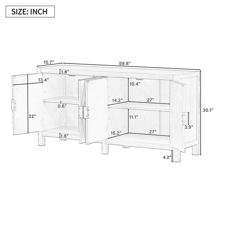 Merax Ash Veneer Storage Cabinet