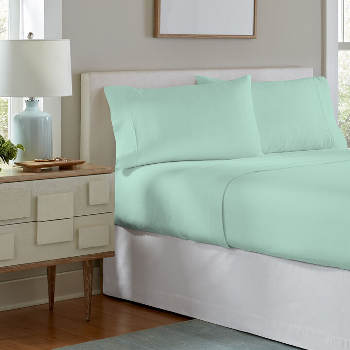Pointehaven Super Heavy Weight 200 GSM 100% Soft Cotton Jensen Printed Flannel Deep Pocket 3 pc Sheet Set, Twin Extra Long