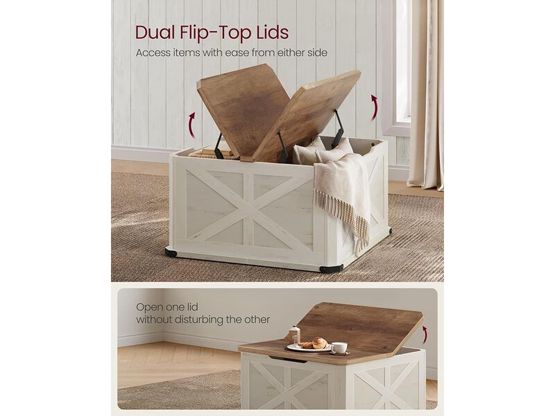 VASAGLE Square Coffee Table for Living Room