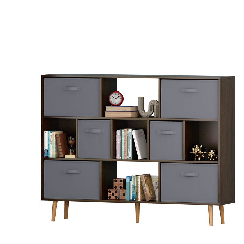 Bookshelf Modern & Functional Bookcase for Home, Office & Living Room Organization