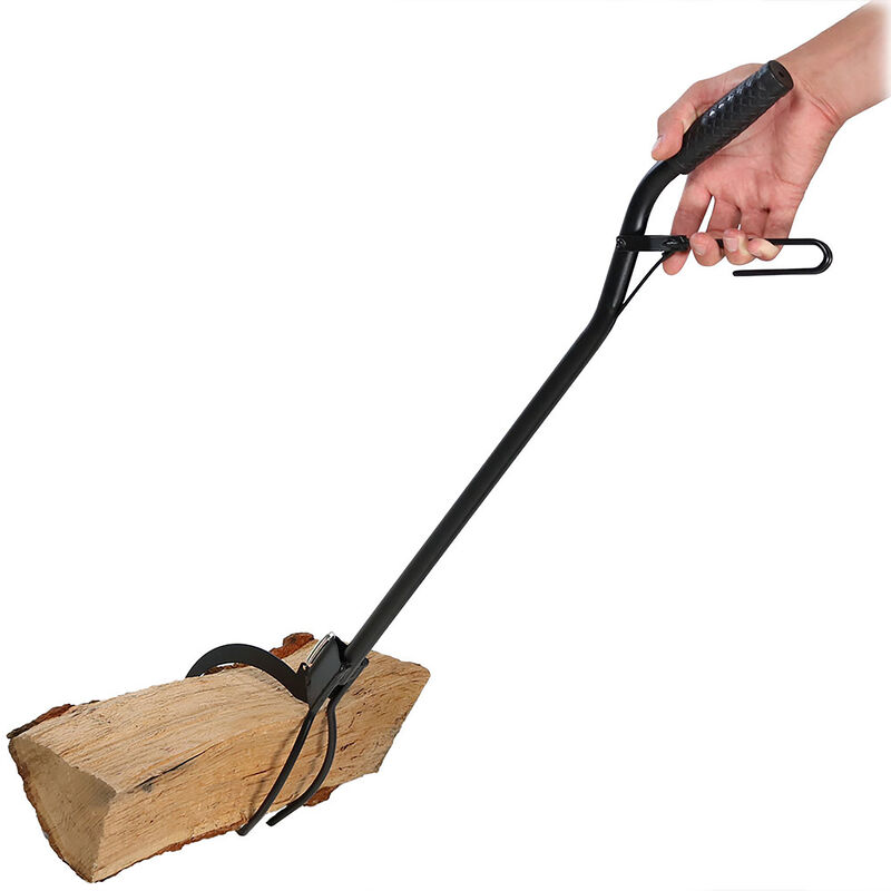Sunnydaze 36 in Steel Spring-Loaded Firewood Log Grabber Claw
