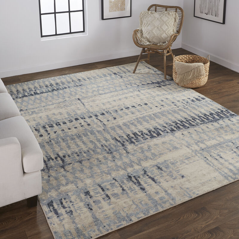 Palomar 6631F Blue/Tan 2' x 3' Rug