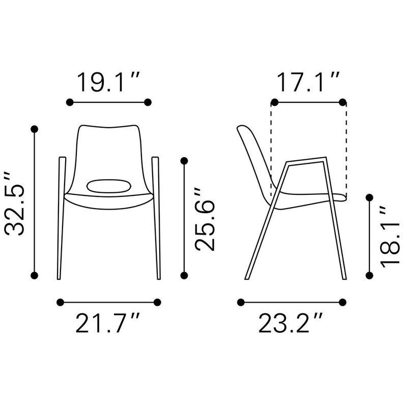 Belen Kox The WhiteDesi Dining Chair Set, Belen Kox