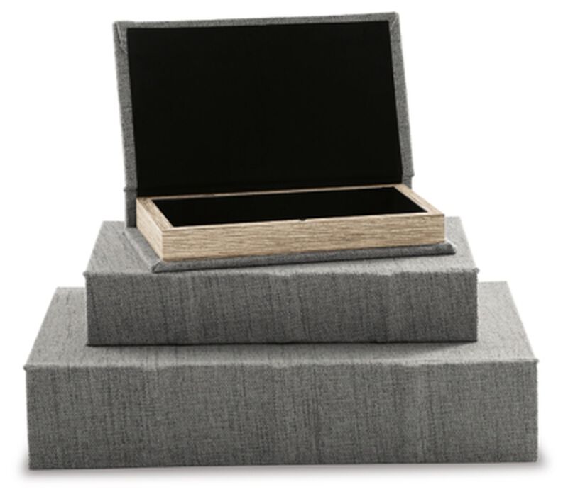 Jolina Box in Gray (Set of 3)