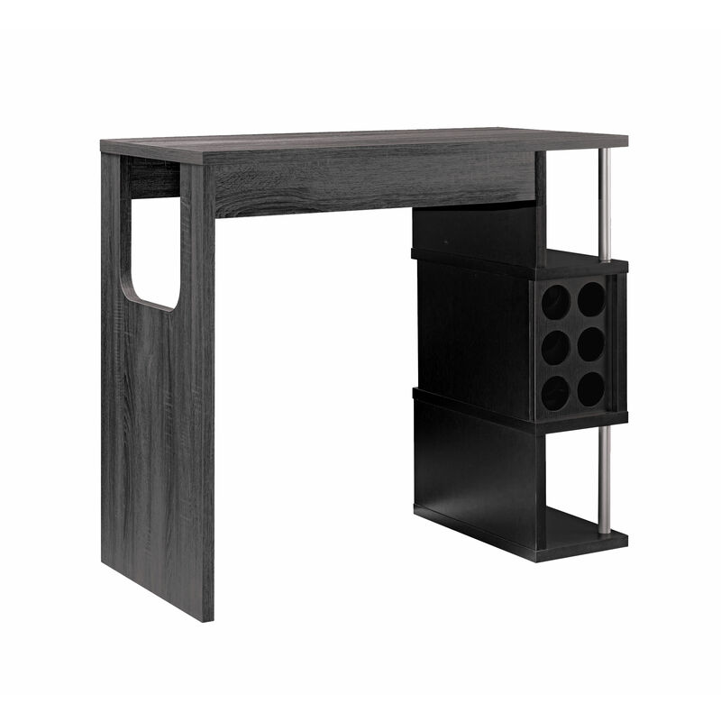 Bar Table Distressed Grey Black