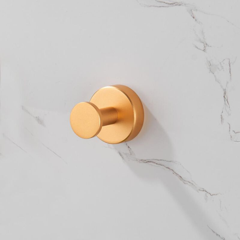 Round Base Wall-Mounted Coat Hook with Screws Sturdy Hanger for Entryway & Closet