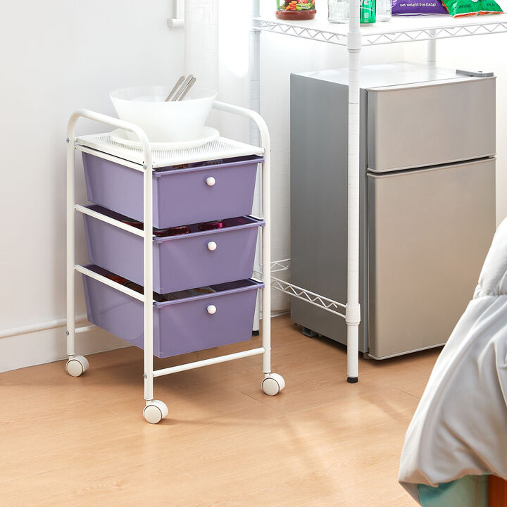 Suprima® Storage Carts - 3 Drawer Shelf