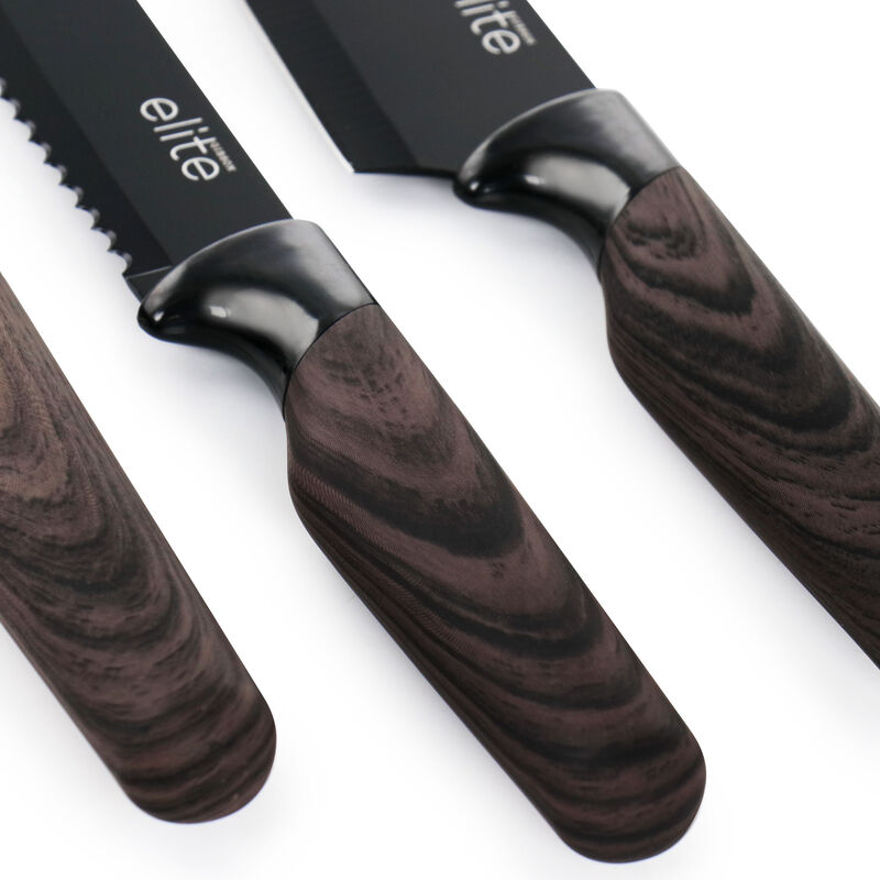 Soho Lounge 13 Piece Cutlery Set with Acrylic Knife Stand in Brown