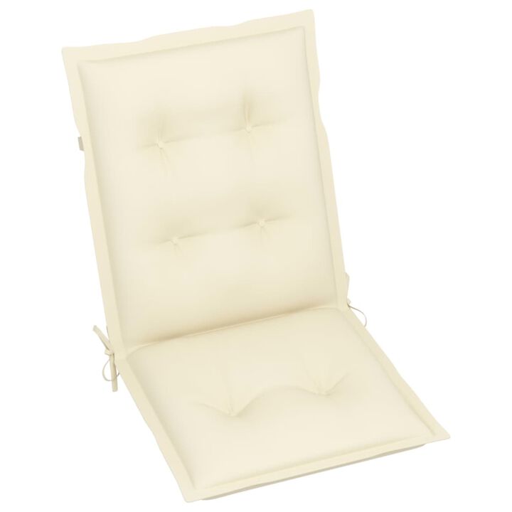 vidaXL Garden Chair Cushions 4 pcs Cream 39.4"x19.7"x2.8"