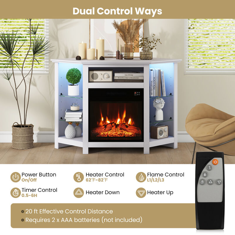 Modern TV Stand with LED Lights – Entertainment Center for Living Room Storage