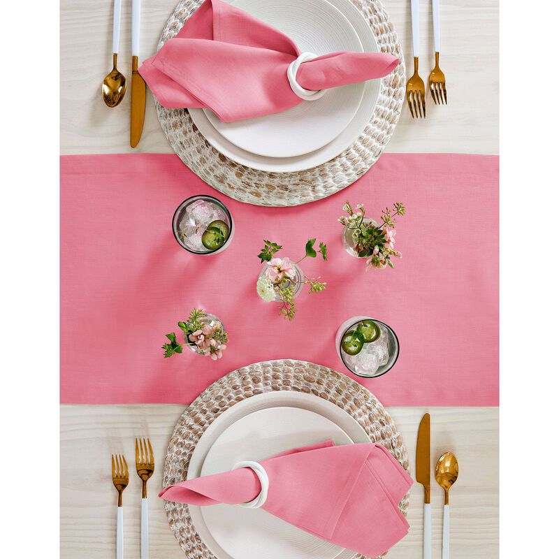 Solino Home 100% Pure Linen Table Runner | Fete for Valentine;s