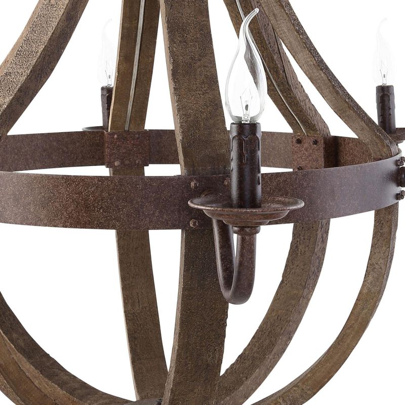 Modway EEI-1570 Ballista Chandelier, 36" x 36" x 38", Antique Brass
