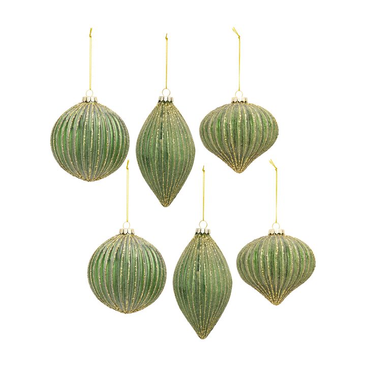 Ornament Set of 6 for Festive Holiday Decor and Seasonal Elegance