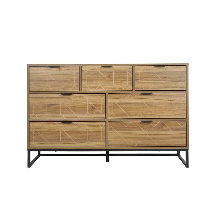 MONDAWE Modern 7 Drawers Dresser Storage Cabinet Closet Organizer Bedside Living Room