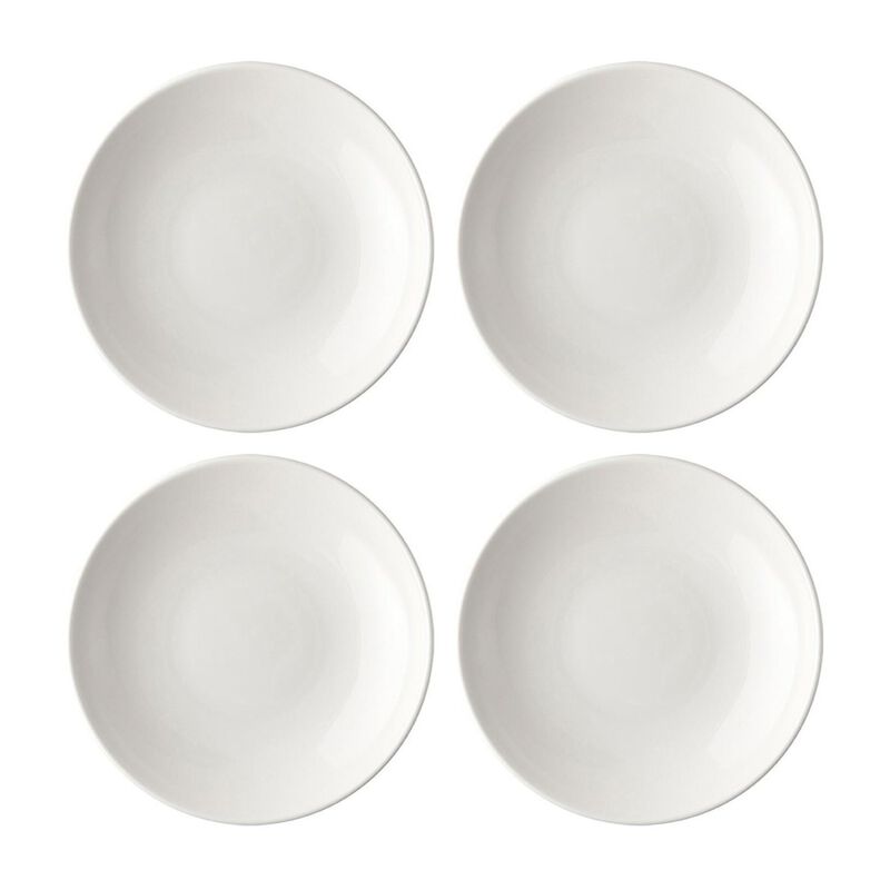 Gourmet dia.10" h:2" 44 oz. Round Warm White Porcelain Bowl (Set of 4)