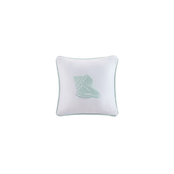 Gracie Mills Douglass Aqua Square Decorative Pillow