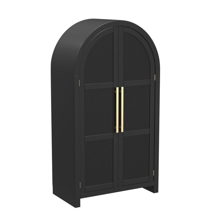 Ridgemont Black Large Cabinet