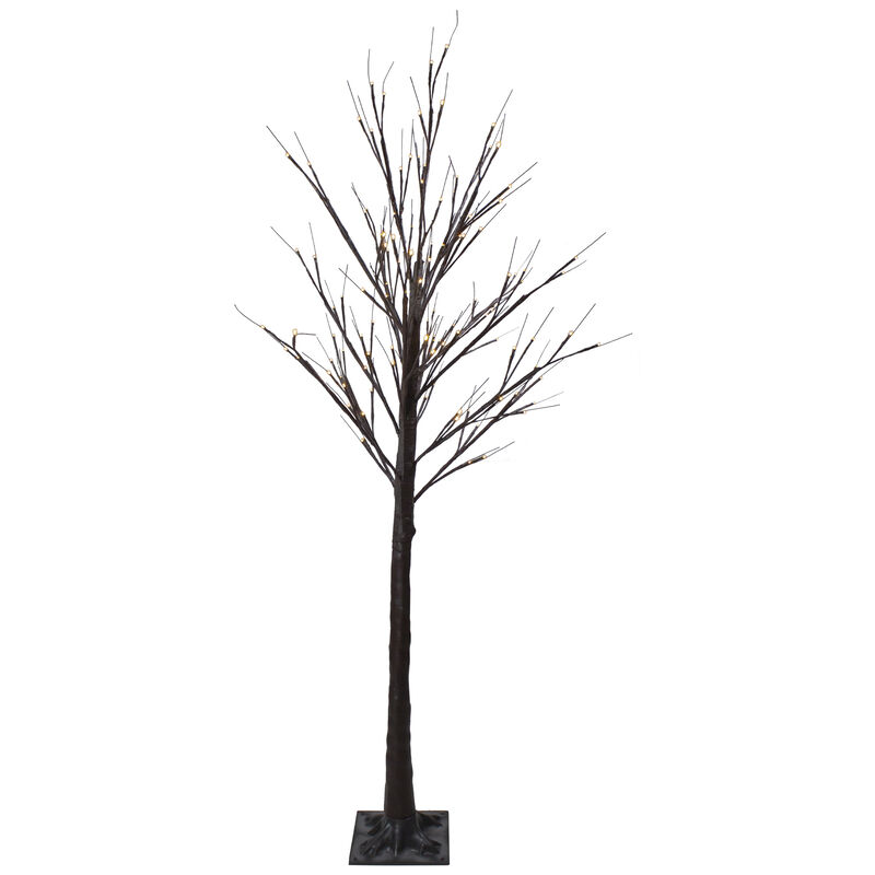 6' Lighted Christmas Birch Twig Tree Outdoor Decoration - Warm White LED Lights