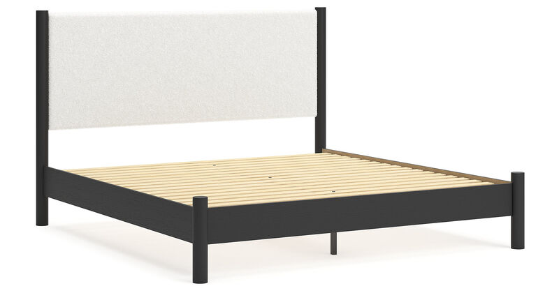 King Upholstered Panel Bed