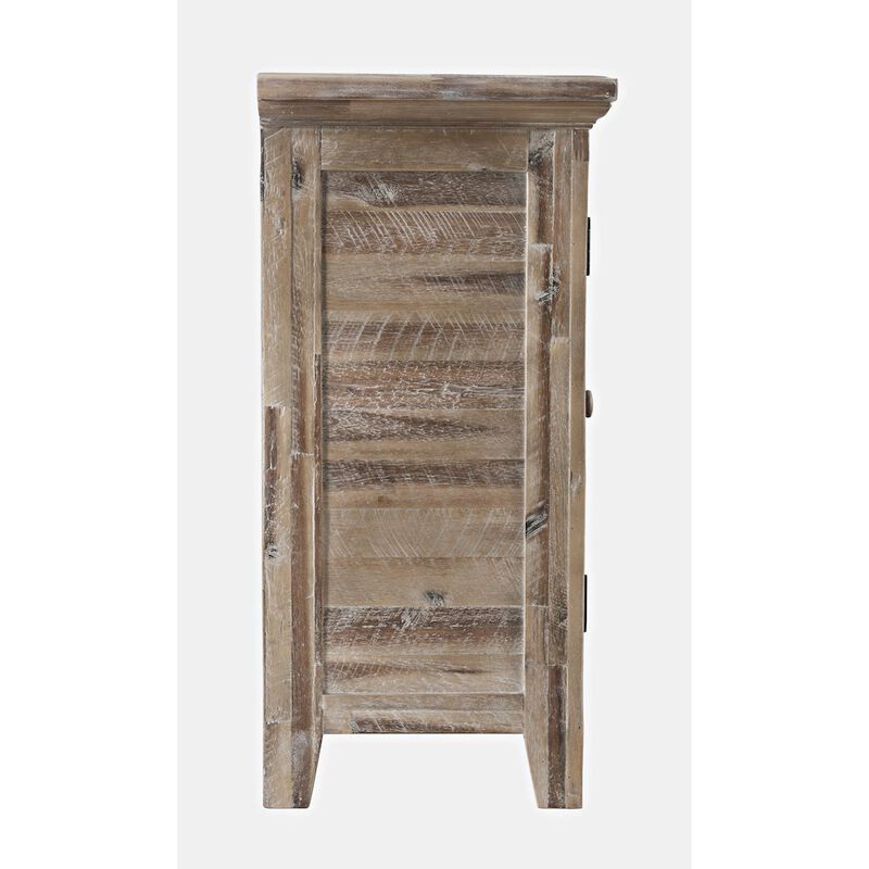 Jofran Rustic Shores 70 Coastal Distressed Acacia Six-Door Sideboard Cabinet