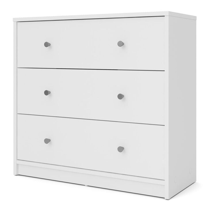 Tvilum Portland 3 Drawer Chest - White