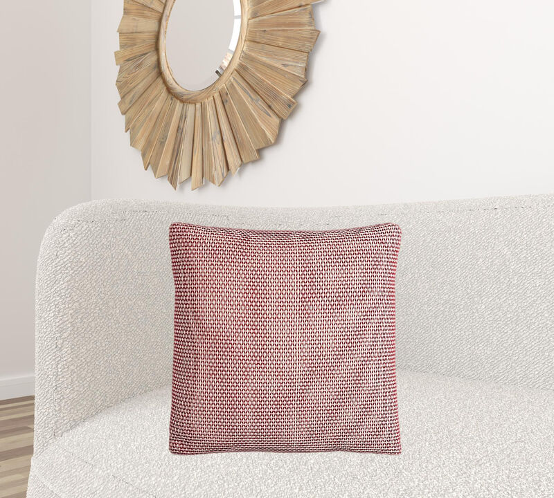 Hivvago Red Ivory Scaled Diamond Pattern Throw Pillow