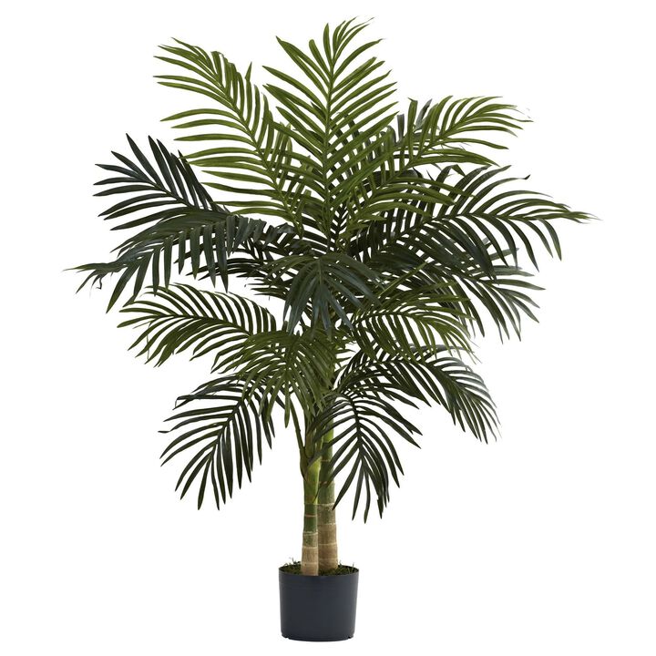 Nearly Natural 4-ft Golden Cane Palm Tree x 2 w/15 Lvs