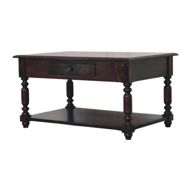 Artisan Furniture Solid Wood Turned Legs Cherry Console Table