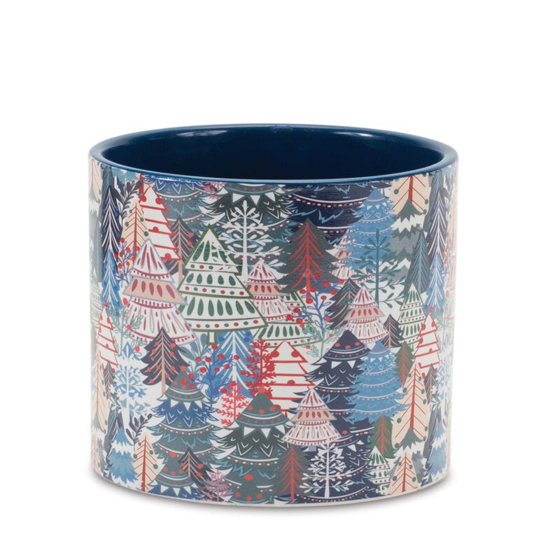 Berry And Pine Tree Holiday Planter (Set of 4)