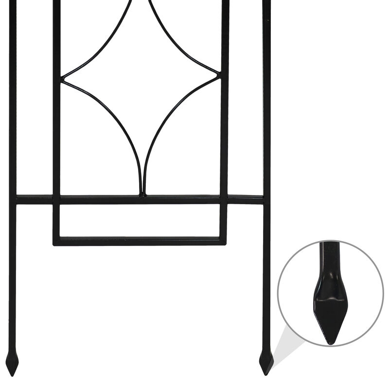 Sunnydaze Steel Chic Diamonds Garden Plant Support Trellis - Set of 2