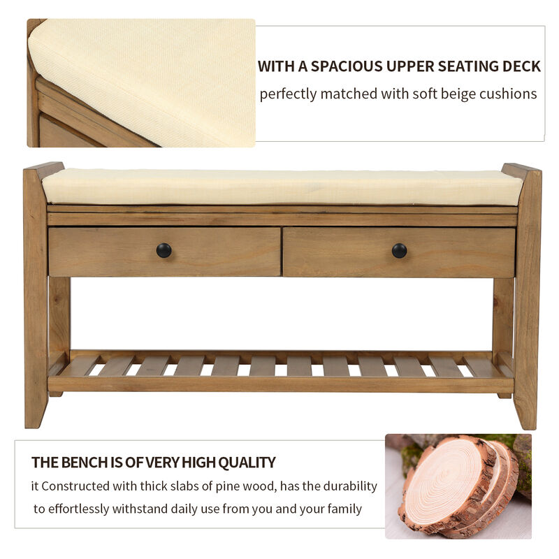 Merax Multipurpose Entryway Storage Bench