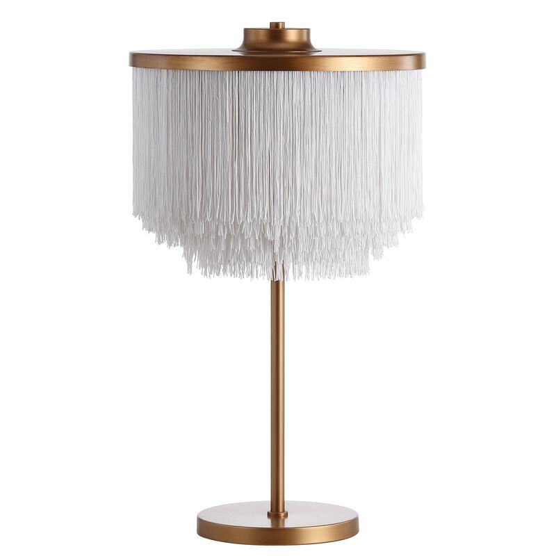 Coco Fringed/Metal LED Table Lamp