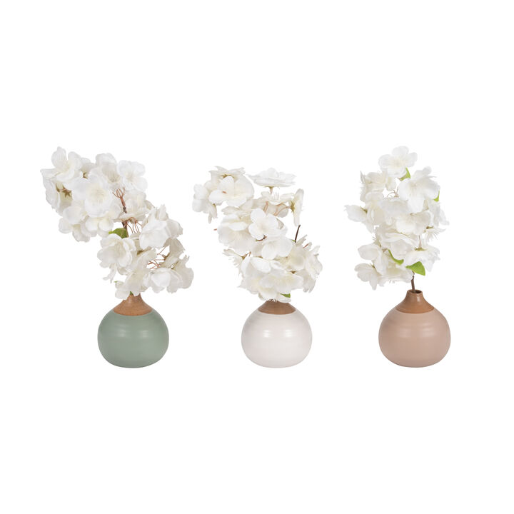 Ceramic Bud Vases Set of 3