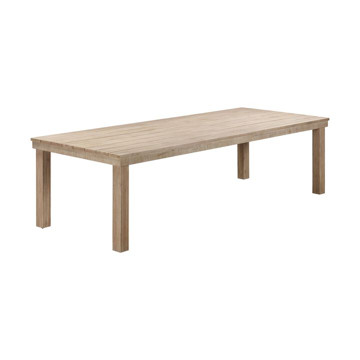 Cassie Natural Outdoor 108" Rectangular Dining Table