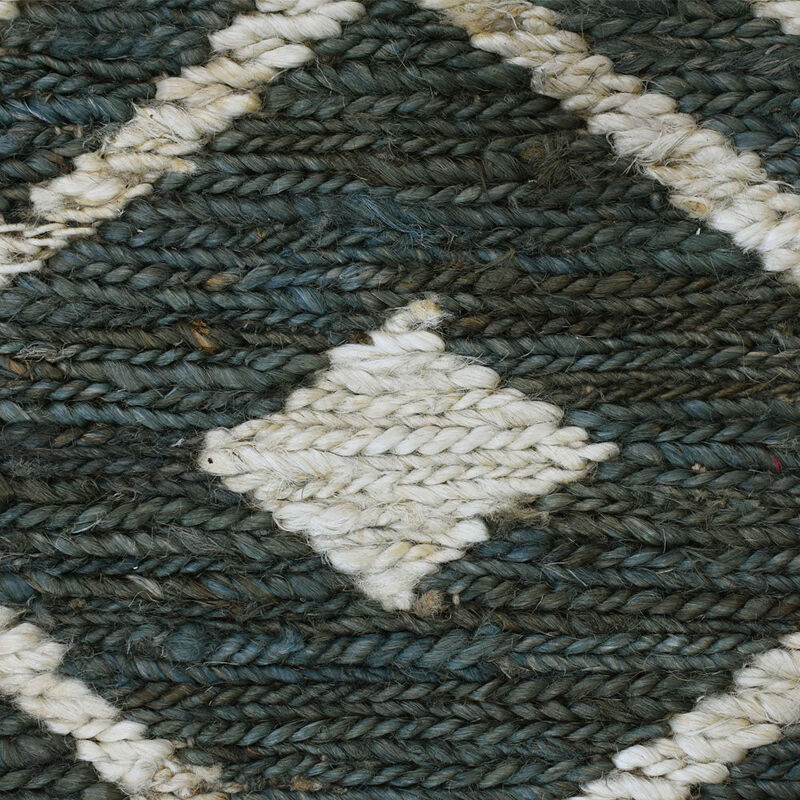 HAND KNOTTED SUMAK JUTE ECO-FRIENDLY Contemporary AREA RUGS  - 4'x6', Rectangle Shape, Green Beige Color, Contemporary, High Pile, Natural Fiber, Outdoor Indoor Handmade Area Rugs (J00078)