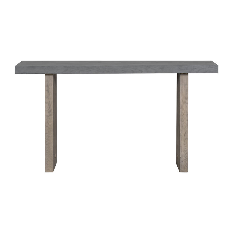 Merax ModernOak Veneer Rectangular Console Table