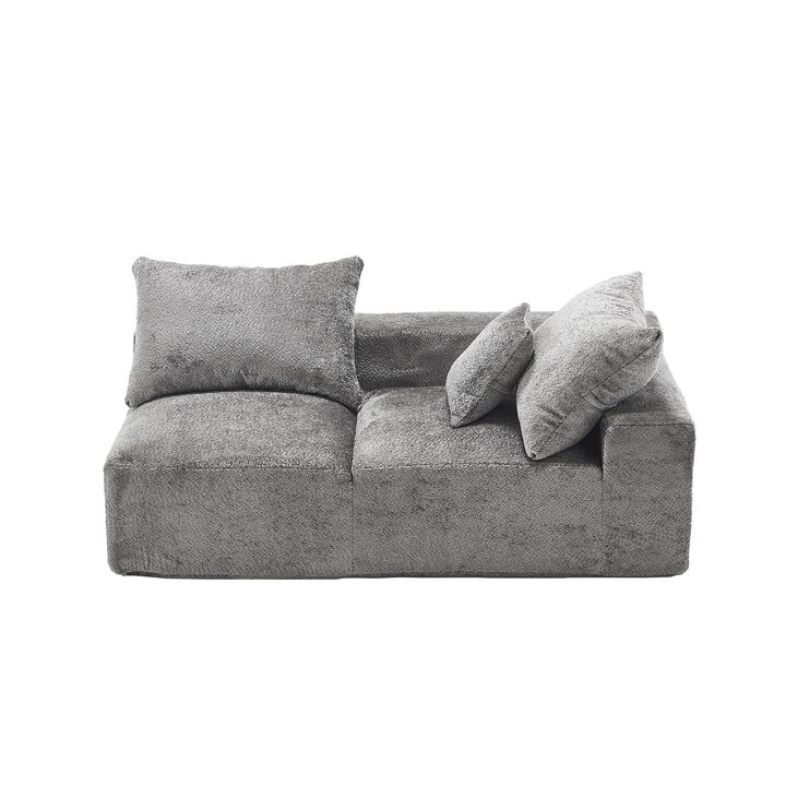 Merax Modern Deep Seat Chenille Fabric Sofa Couch