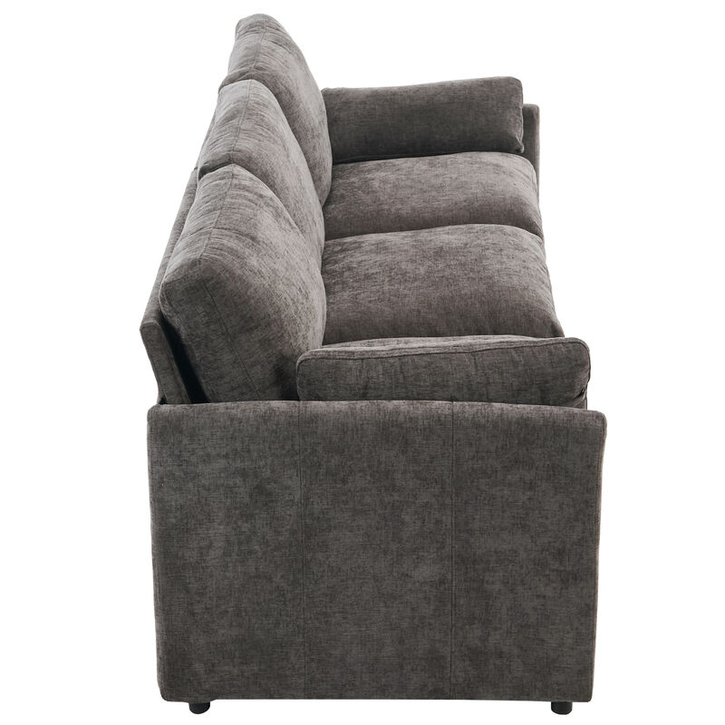 Merax Modern Chenille 3-seater Sofa Couch for Living Room