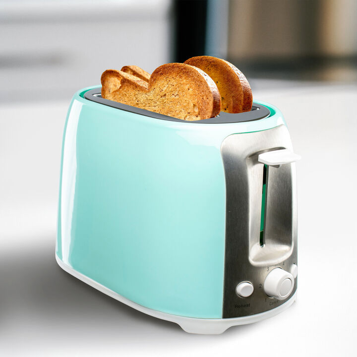 Brentwood Cool Touch 2 Slice Extra Wide Slot Toaster in Blue
