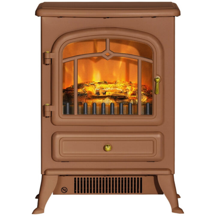 Wall-Mounted Electric Fireplace Heater with Remote Control