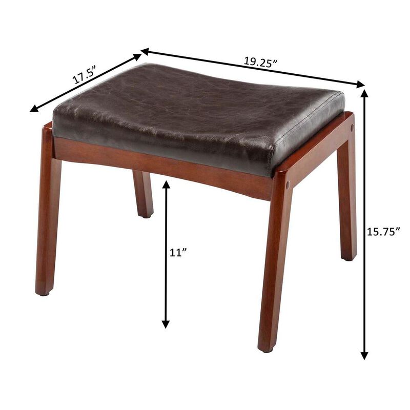 Convenience Concepts Designs4Comfort Natalie Accent Ottoman Stool Espresso