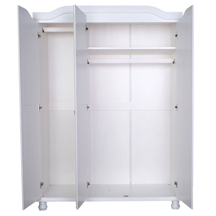 100% Solid Wood Kyle 3-Door Wardrobe