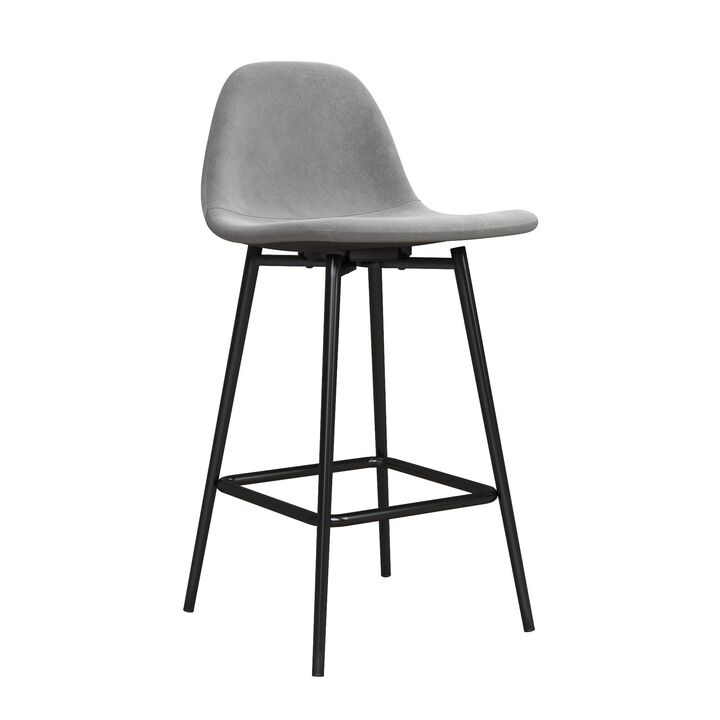 REALROOMS Brandon Upholstered Counter Height Bar Stool