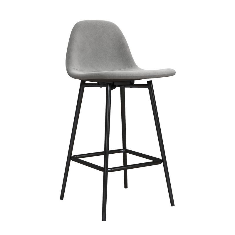 REALROOMS Brandon Upholstered Counter Height Bar Stool