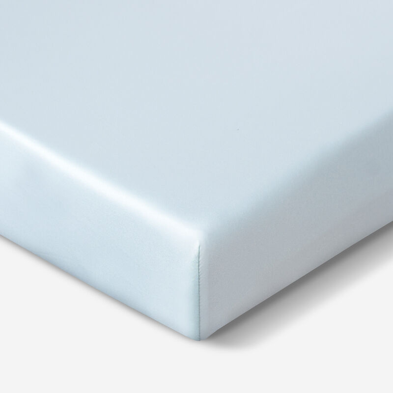 Hyper-Linen Crib Sheet - Baby Blue