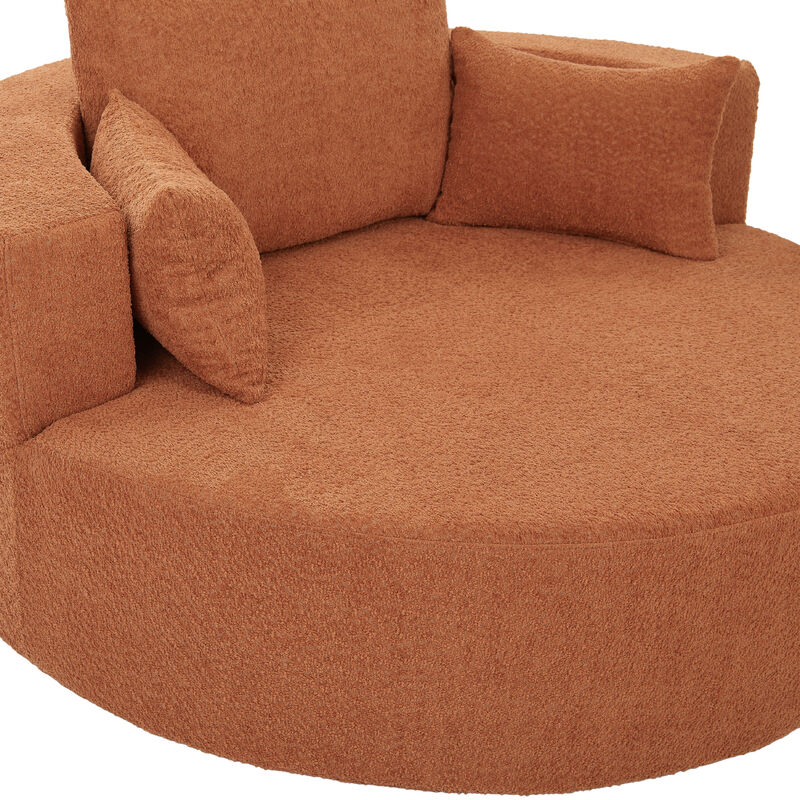 Merax Swivel Round Sofa Accent Barrel Chair for Living Room
