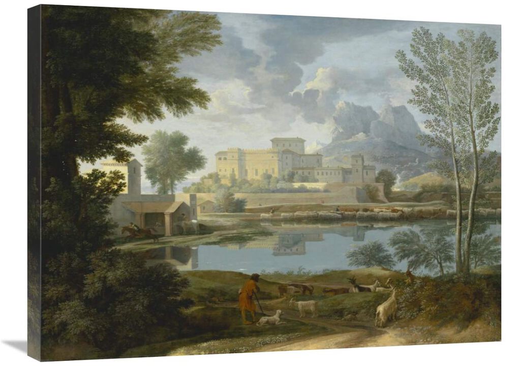 Landscape with a Calm (Un Temps calme et serein)-Canvas Art-32x24